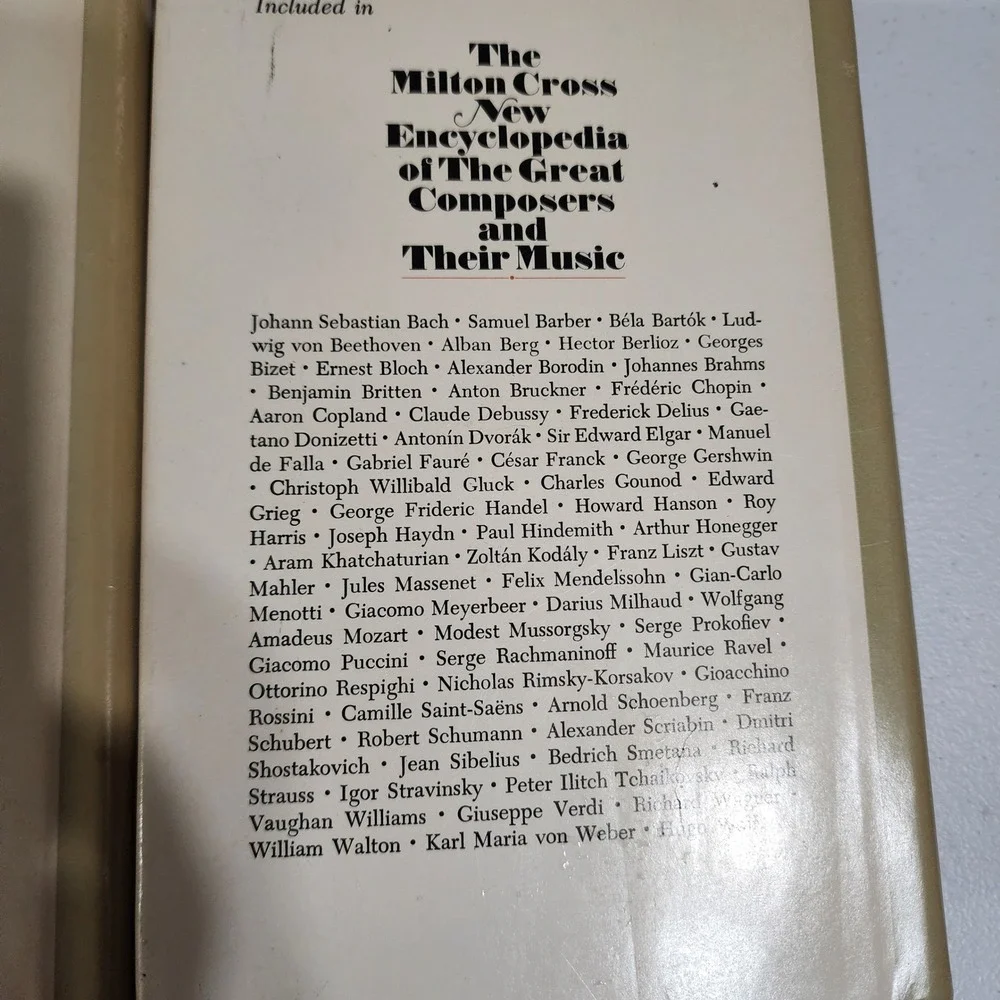 Milton Cross New Encyclopedia Great Composers Music 2 Vol Set 1969 Doubleday
